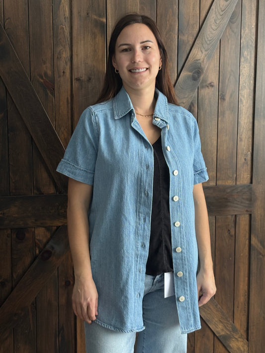 Blue Skies Denim Shirt Dress