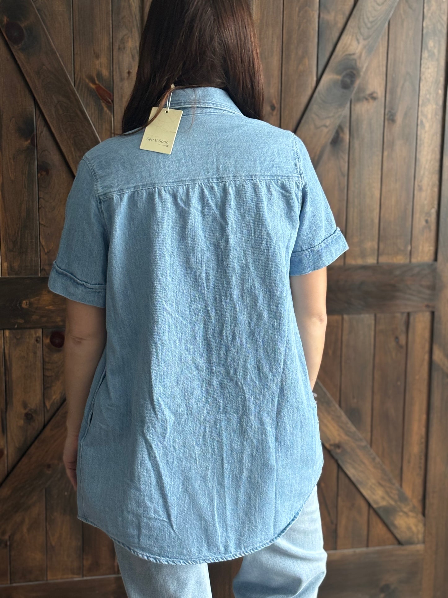 Blue Skies Denim Shirt Dress