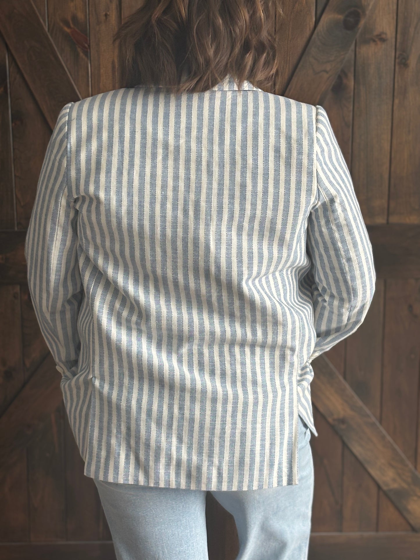 The Coastal Breeze Striped Blazer