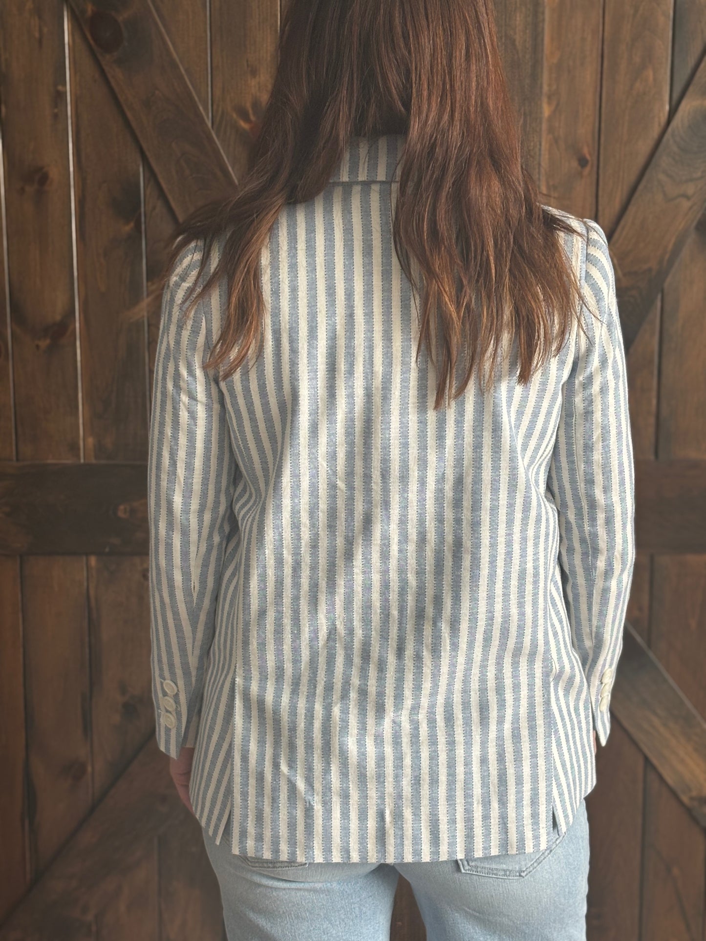The Coastal Breeze Striped Blazer
