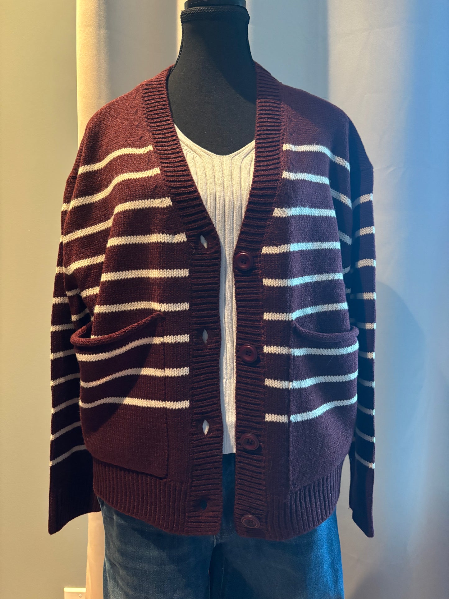 Fatima striped cardigan