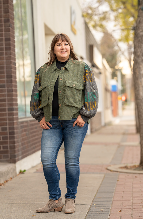 Corduroy Color Block Jacket