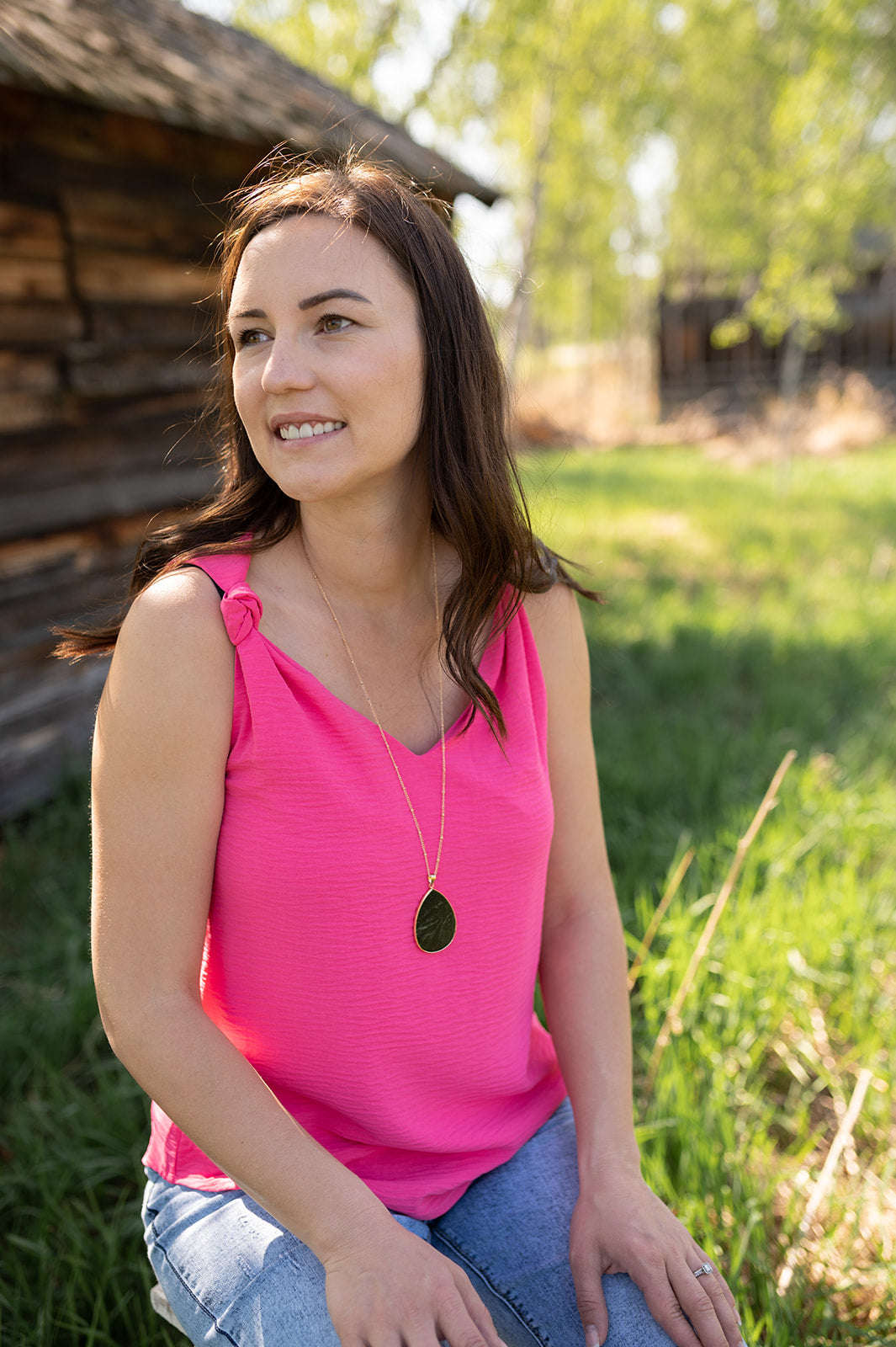 Knotted Sleeve Tank Top