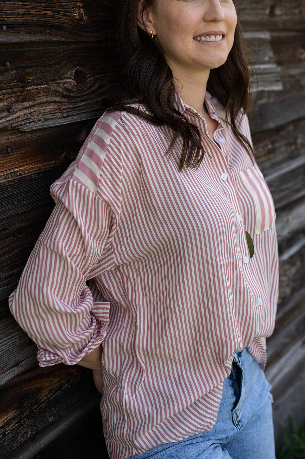 Pink Pinstripe Button Down