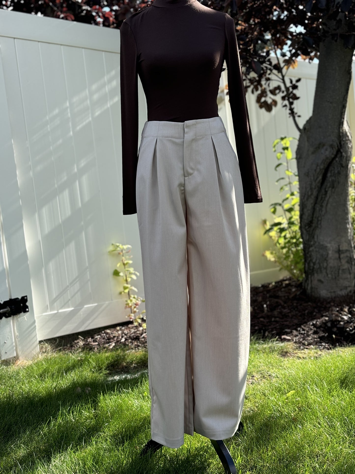 Take Action Pleated Wide Leg Trouser