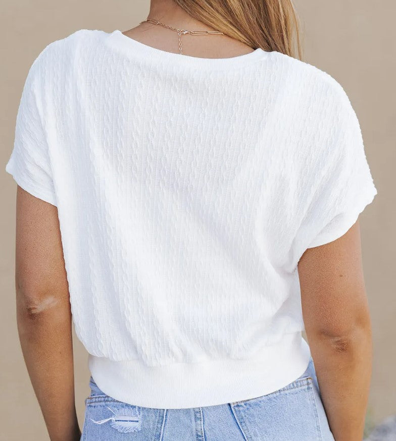 Textured White Top