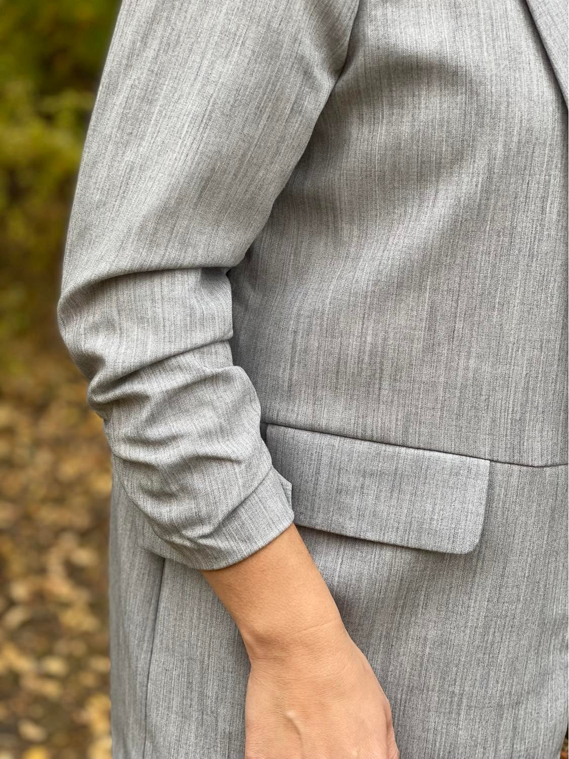 Cinched Sleeve Blazer