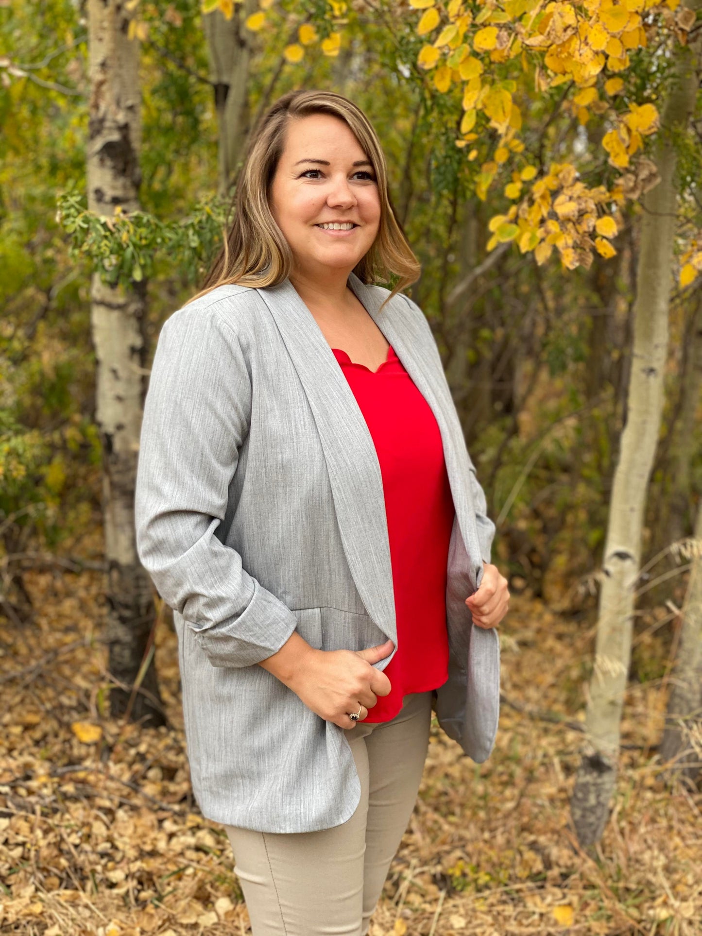 Cinched Sleeve Blazer