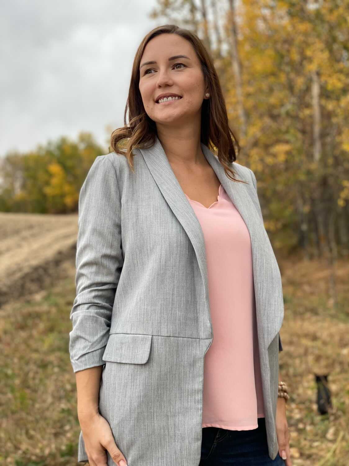 Cinched Sleeve Blazer