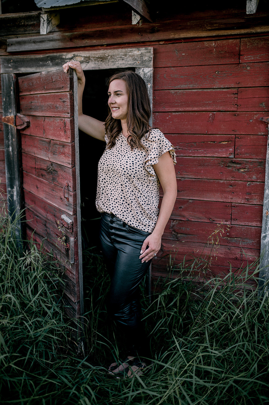 Black faux Leather Kancan Jeans